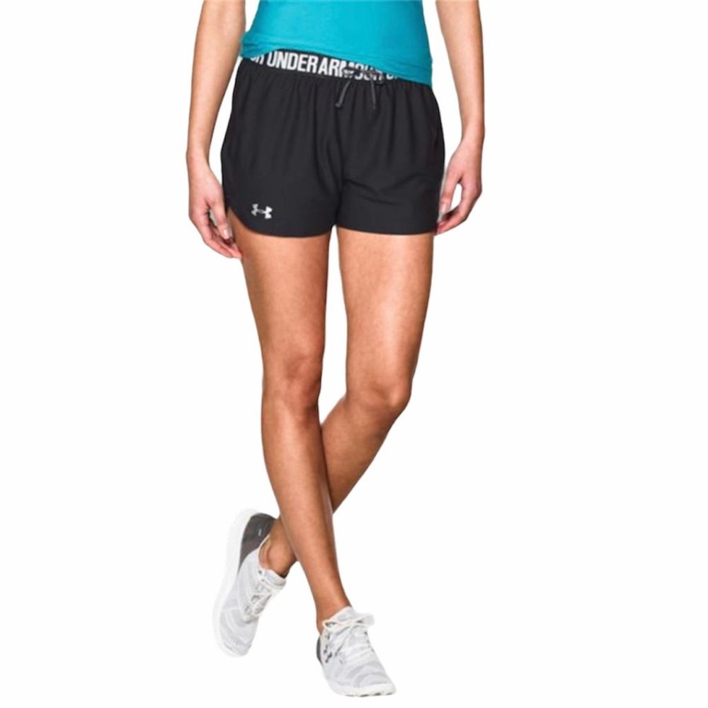 🌹 SALE 🌹 Under Armour Play Up Black Shorts 2.0 Womens Size M L 1264264 002 - Picture 4 of 5